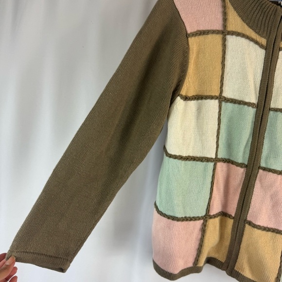 BFA Classic Beige Color block Knit Sweater size:PL - Picture 5 of 12